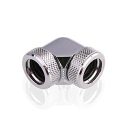 Raccord tube rigide 90° argent - 14mm