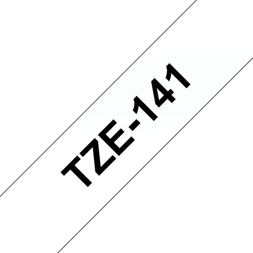 Ruban transparent Caractères Noirs 18mm - TZE141