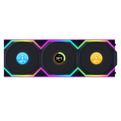 UNI FAN SL LCD ARGB REVERSE 120mm - 3 Pack - Noir