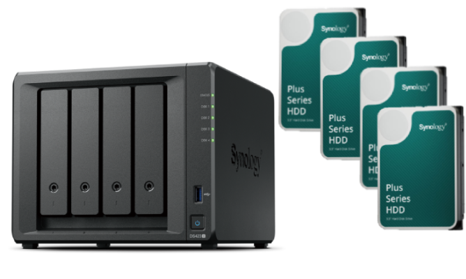 DS423+ - 4 Baies avec 4 Disques de 12To