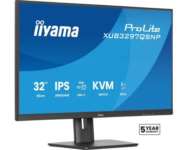 XUB3297QSNP-B1 32" QHD/100Hz/IPS/KVM/USB-C/RJ45#$