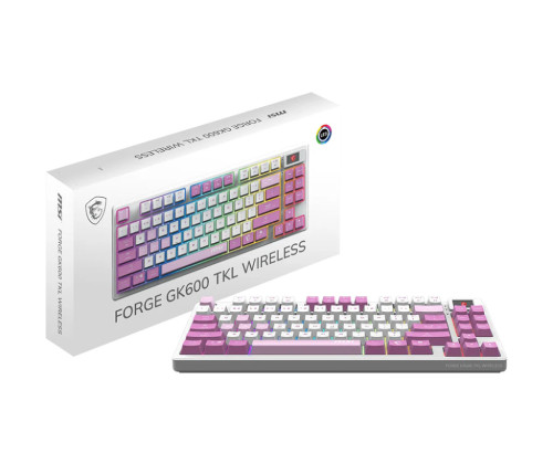 FORGE GK600 TKL - Sans Fil - Violet-Seconde Vie-Parfait Etat