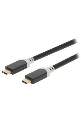 Câble USB-C 3.1 mâle/mâle - 1m - Anthracite#