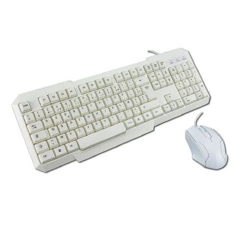 kit clavier + souris USB Blanc