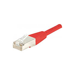 Cordon Cat 6, 4P Moule 3.00 m FTP Rouge#