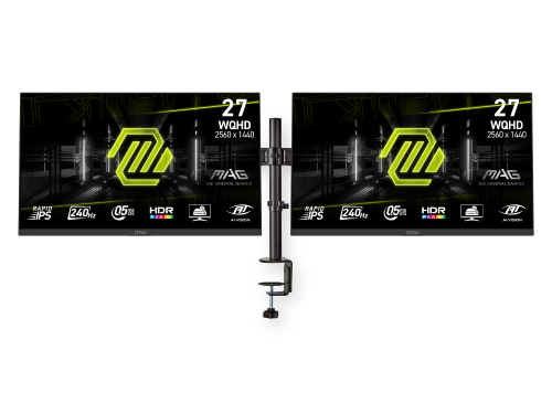 2 x27"QHD/240Hz/F-IPS/0.5ms/FSprem + Support dual#