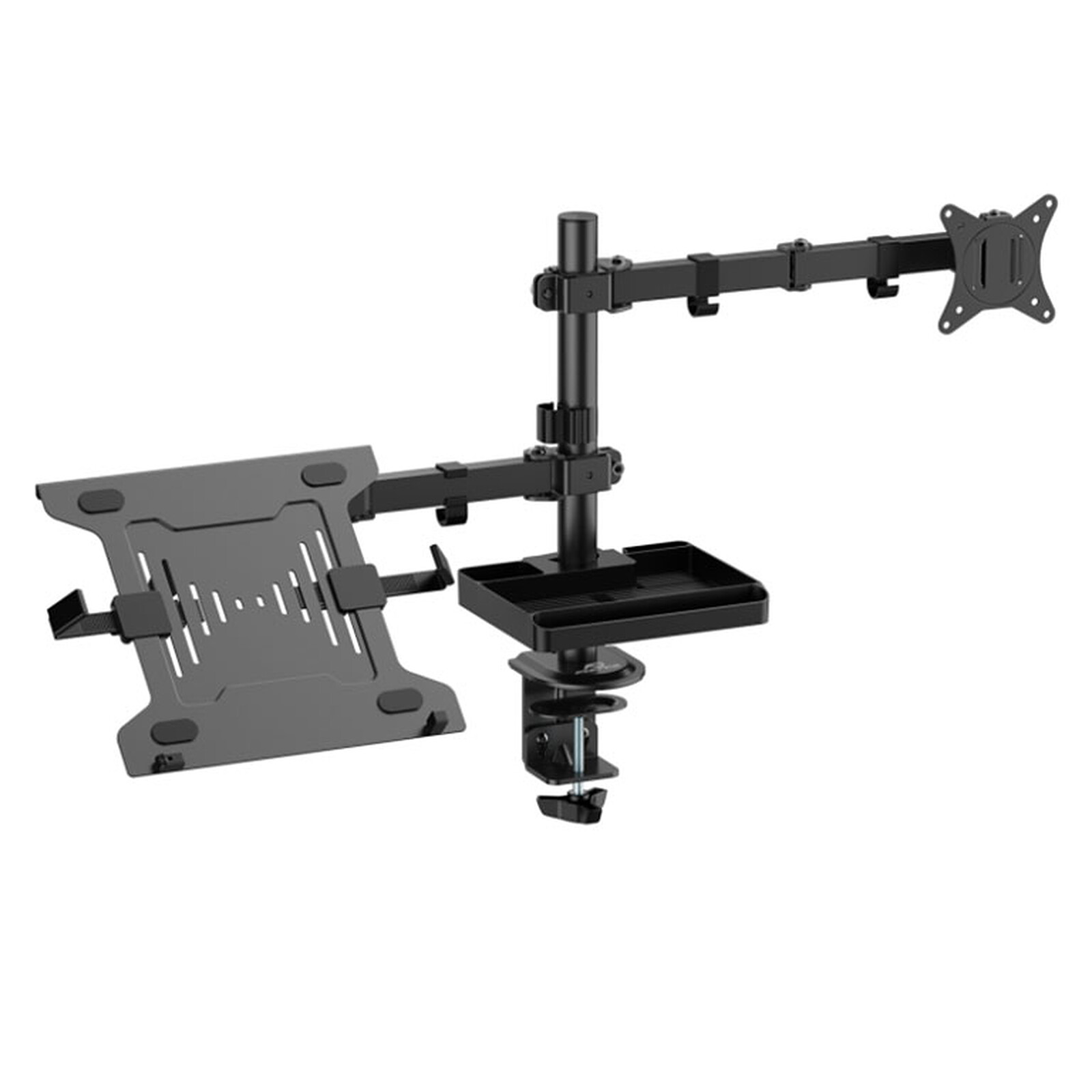 Support Bureau 1 écran 32" + 1 PC portable 15.6"
