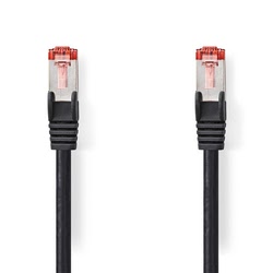 Cable RJ45 male/male - CAT6 S/FTP - Noir - 2m