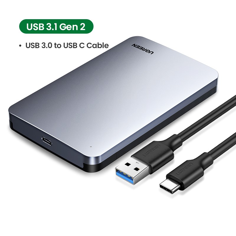 USB-C vers USB 3.0/HDD/SSD/2.5"SATA/6To/0.50m/Gris-Seconde Vie-Parfait Etat