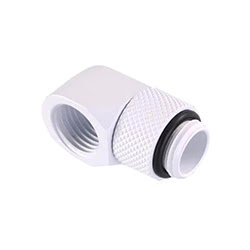 Fitting coudé rotatif 90° blanc - 14mm
