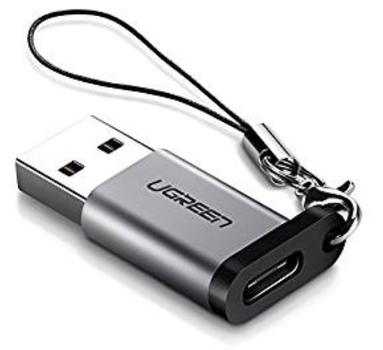 Adaptateur USB-A vers USB-C/Gris#