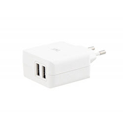 Chargeur secteur 24W - 2 ports - Blanc