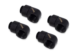Fitting coudé rotatif 90° noir -  14mm - 4 pièces