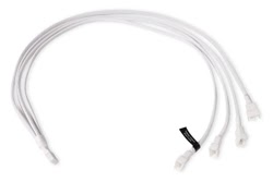 Répartiteur 1 vers 4 ventilateurs 4pin PWM Blanc#