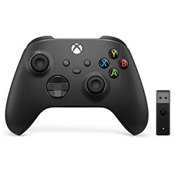 Manette sans fil noire Xbox avec Adaptateur PC