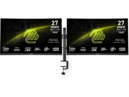 2 x 27" CURVE QHD/180Hz/F-VA/FreeSync + support#