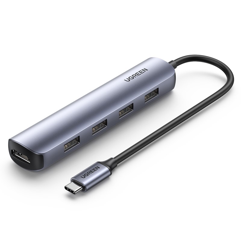 Hub 5ports USB-C vers HDMI+4xUSB 3.0/4K 30Hz/0.15m#