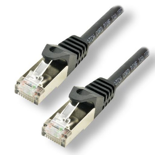 Câble réseau Cat.7 S/FTP Noir - 1m