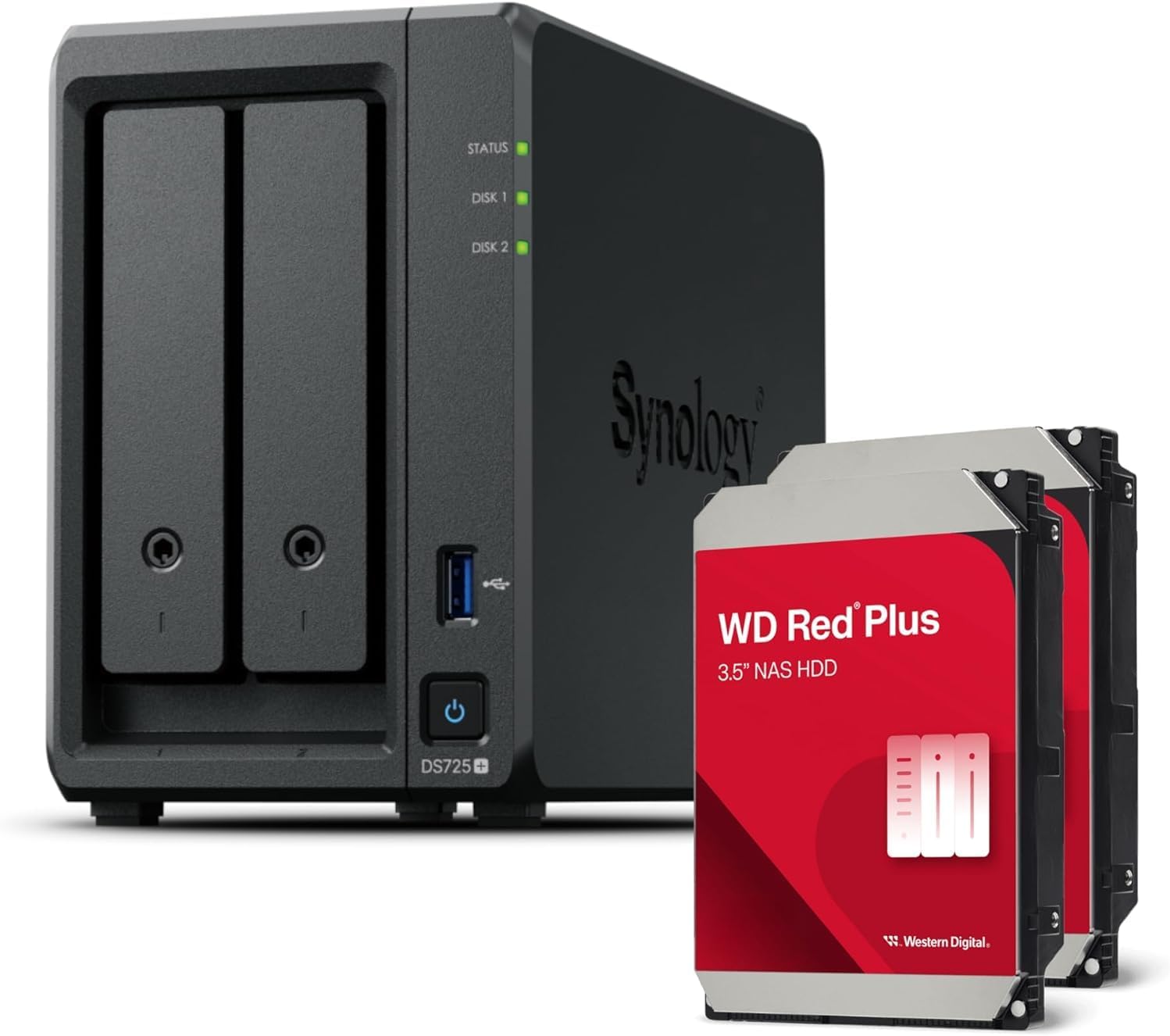DS725+ - 2 baies avec 2 disques de 4To RED Plus