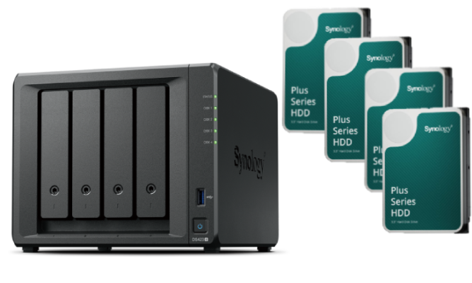 DS423+ - 4 Baies avec 4 Disques de 8To