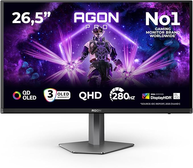 AGON PRO 27" QD-OLED QHD/280Hz/0.03ms/Adap SYNC