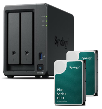 DS725+ - 2 baies avec 2 disques de 4To HAT3300-4T