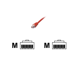 Cordon Cat 6, 2.00 m F/UTP Rouge#