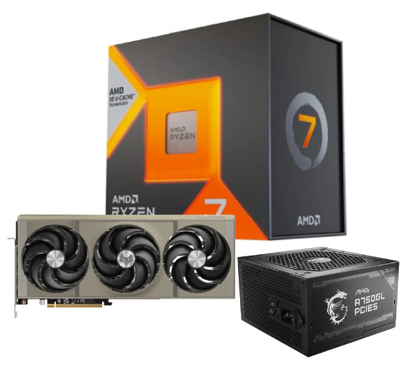 R7 7800X3D+Nitro+ Radeon RX9070XT+MAG A750GL PCIE5