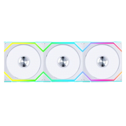 UNI FAN SL ARGB PWM Sans fil, 3-Pack 120mm - Blanc