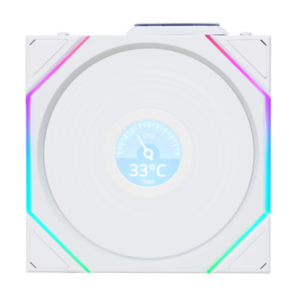 UNI FAN TL Ss fil LCD ARGB+Contrôl. RB-3x120mm-Bl.