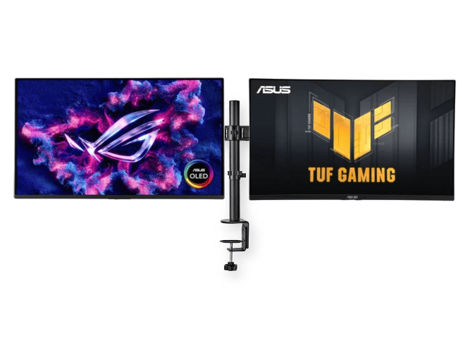 27"QHD 240Hz OLED + 27" QHD 200Hz IPS + Support#