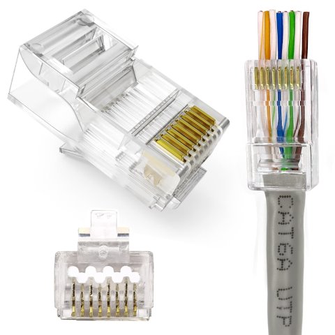 Lot de 50 connecteurs de fils RJ45
