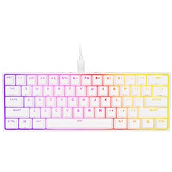 K65 Mini 60% - Blanc/RGB/Filaire/Cherry MX Red