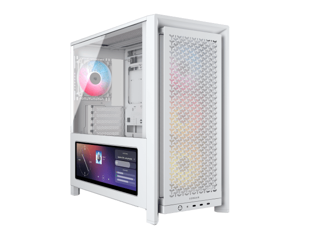 FRAME 4000D LCD RS ARGB Blanc - MT/Sans Alim/E-ATX