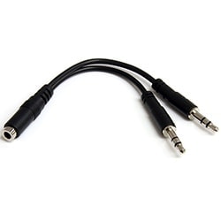 Câble casque Jack 3,5mm mâle/femelle - 0,13m#