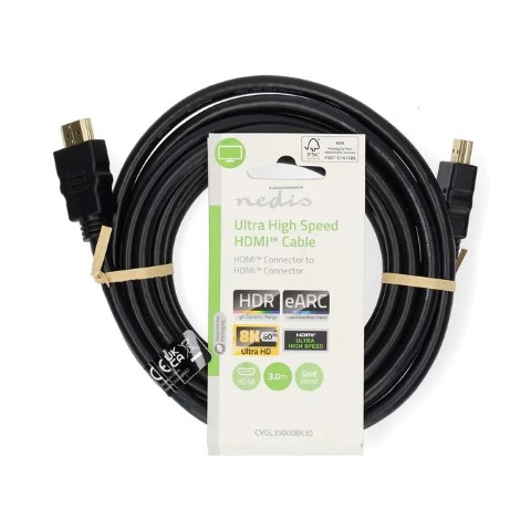 Câble HDMI HighSpeed mâle/mâle - 3m - Noir