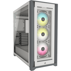 iCUE 5000X RGB Tempered White - MT/Sans Alim/ATX  -Seconde Vie-Parfait Etat