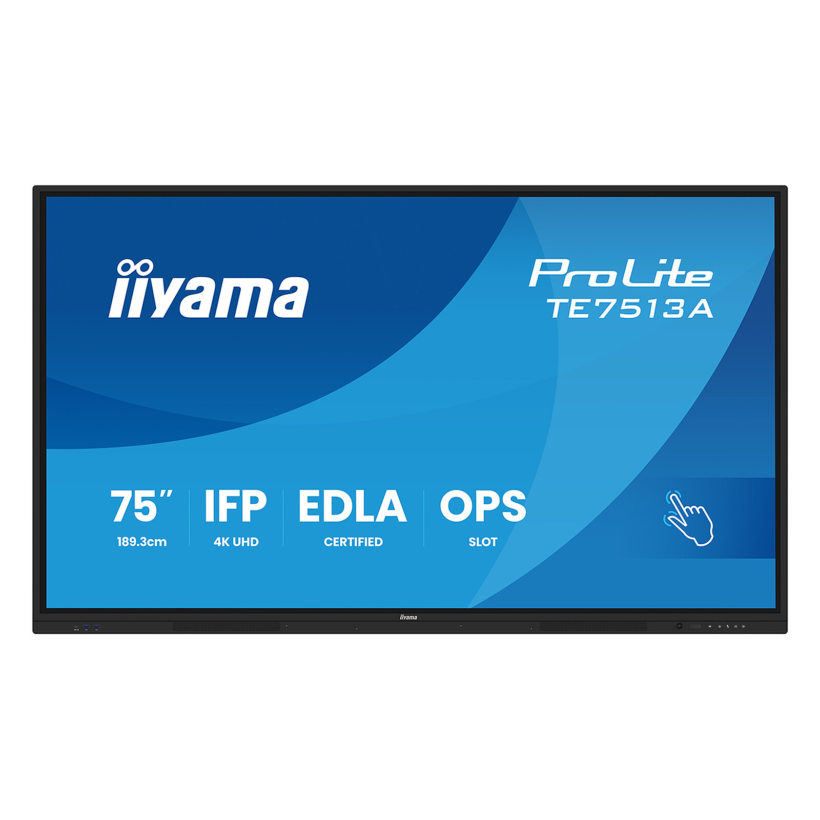 TE7513A-B1AG 75"4KTact/IPS/8ms/Android14/iiShare