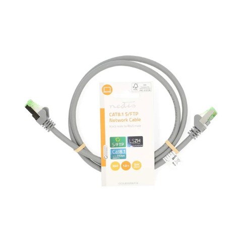 Câble RJ45 Cat8.1 S/FTP - 1m - Gris