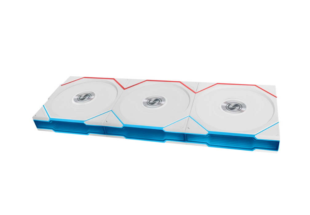 UNI FAN TL Ss fil ARGB PWM - Pack 3x120mm - Blanc