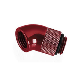 Fitting coudé rotatif 45° rouge - 14mm