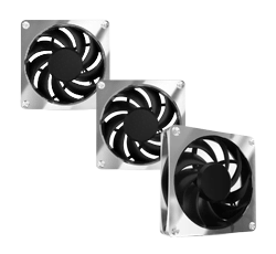 Apex Stealth Metal 120mm-3000rpm Chrome Pack de 3