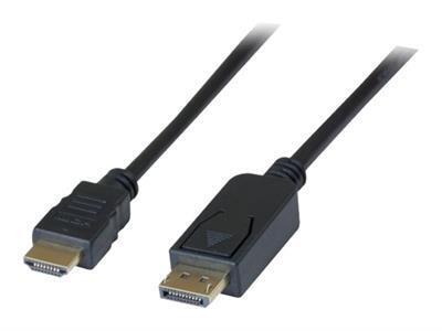 Câble DP1.2 vers HDMI1.4 mâle/mâle - 2m - Noir