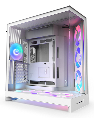 H9 Flow RGB+ Blanc - MT/Sans Alim/E-ATX