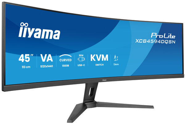 XCB4594DQSU-B1 45" CURVE DQHD/75Hz/VA/2ms/HP