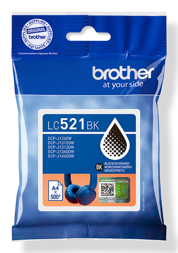 Cartouche d'encre LC521BK - Noir