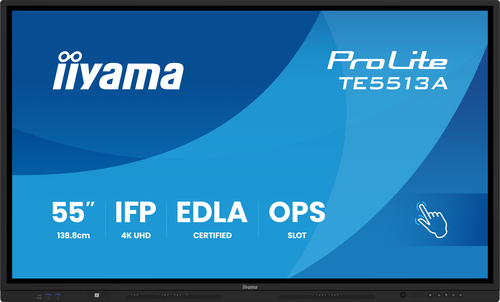 TE9813A-B1AG 97.5"4KTact/IPS/8ms/Android14/iiShare