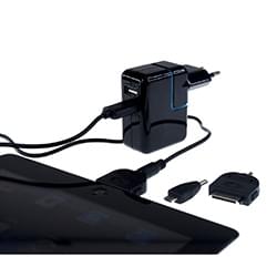 Chargeur Univ. pour tablette Samsung/Apple +connec#