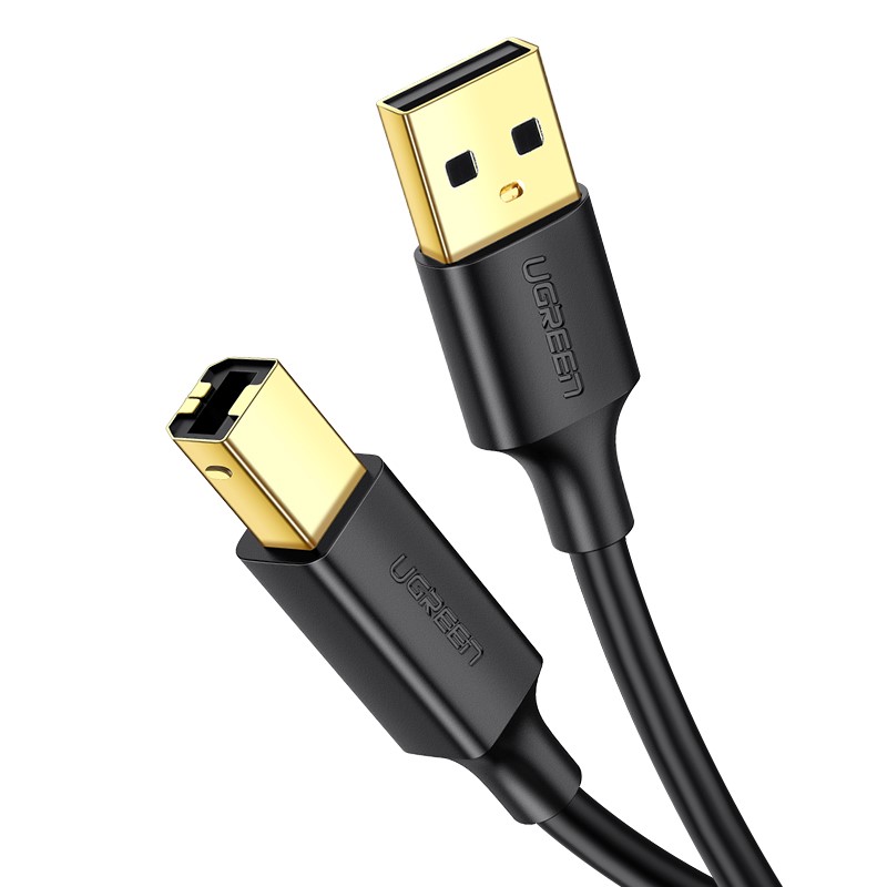 Câble USB-A vers USB-B/2m/Noir